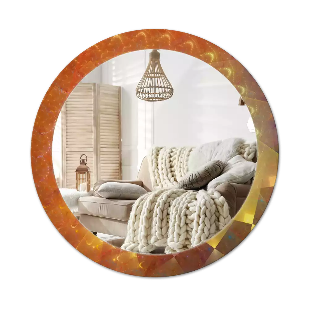 Kerek tükör fali dísz Spirális absztrakció