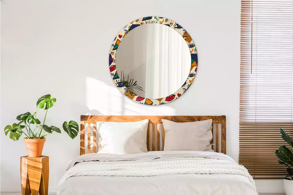 Kerek tükör fali dísz Pop art stílus