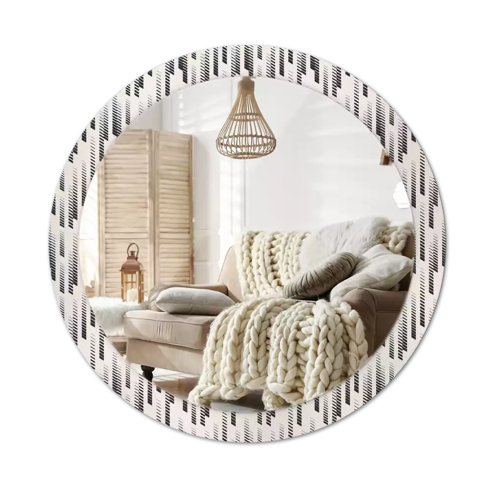 Kerek tükör fali dísz Csíkos minta