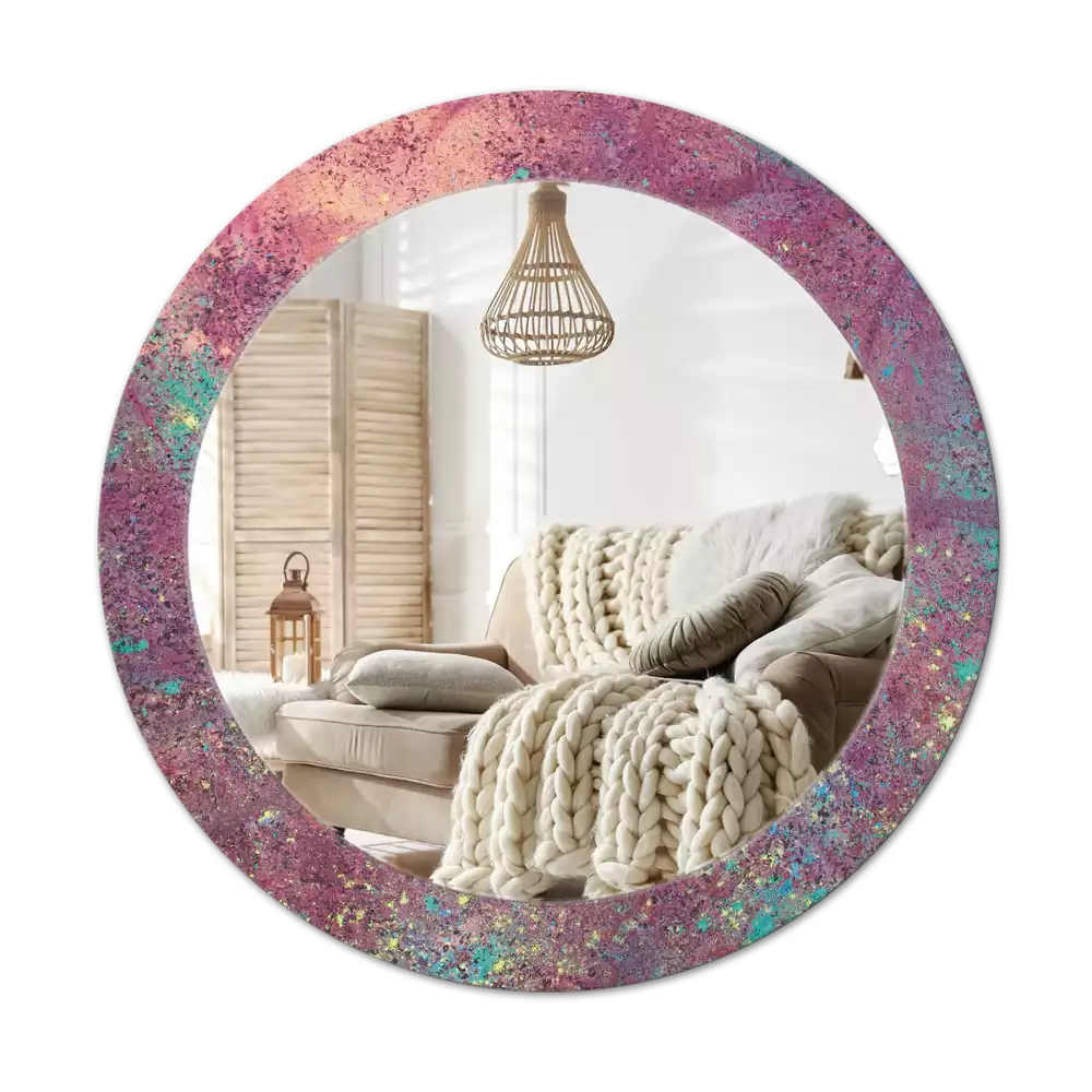 Kerek tükör fali dísz A színek fesztiválja