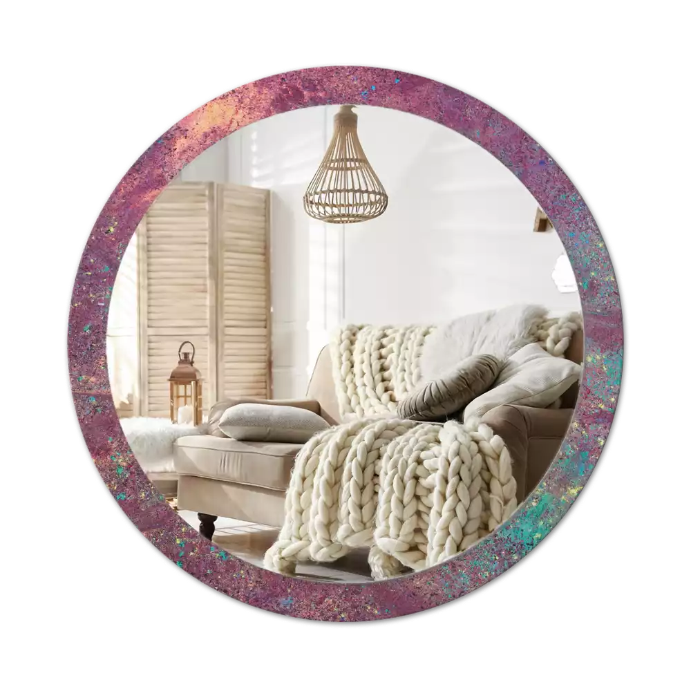 Kerek tükör fali dísz A színek fesztiválja