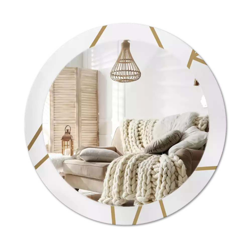 Kerek tükör fali dísz Lineáris kompozíció