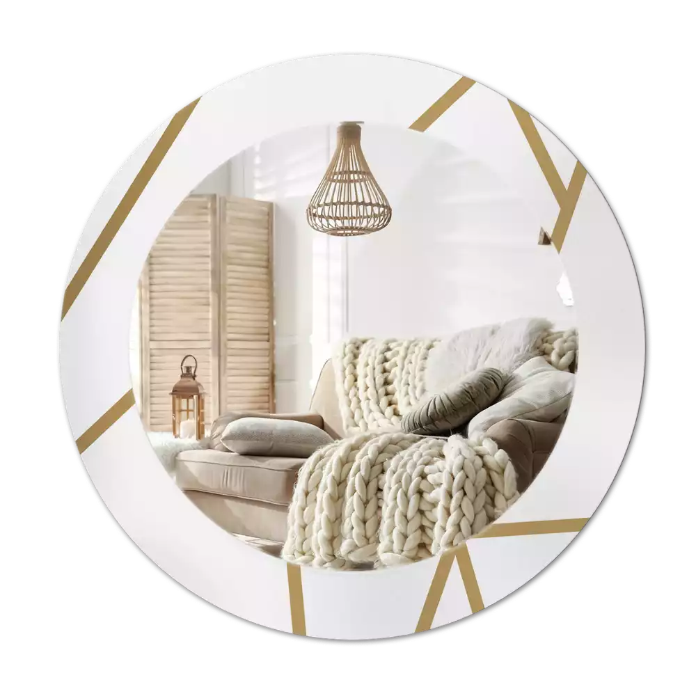 Kerek tükör fali dísz Lineáris kompozíció