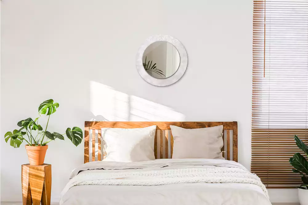 Kerek tükör fali dísz Rokokó textúra