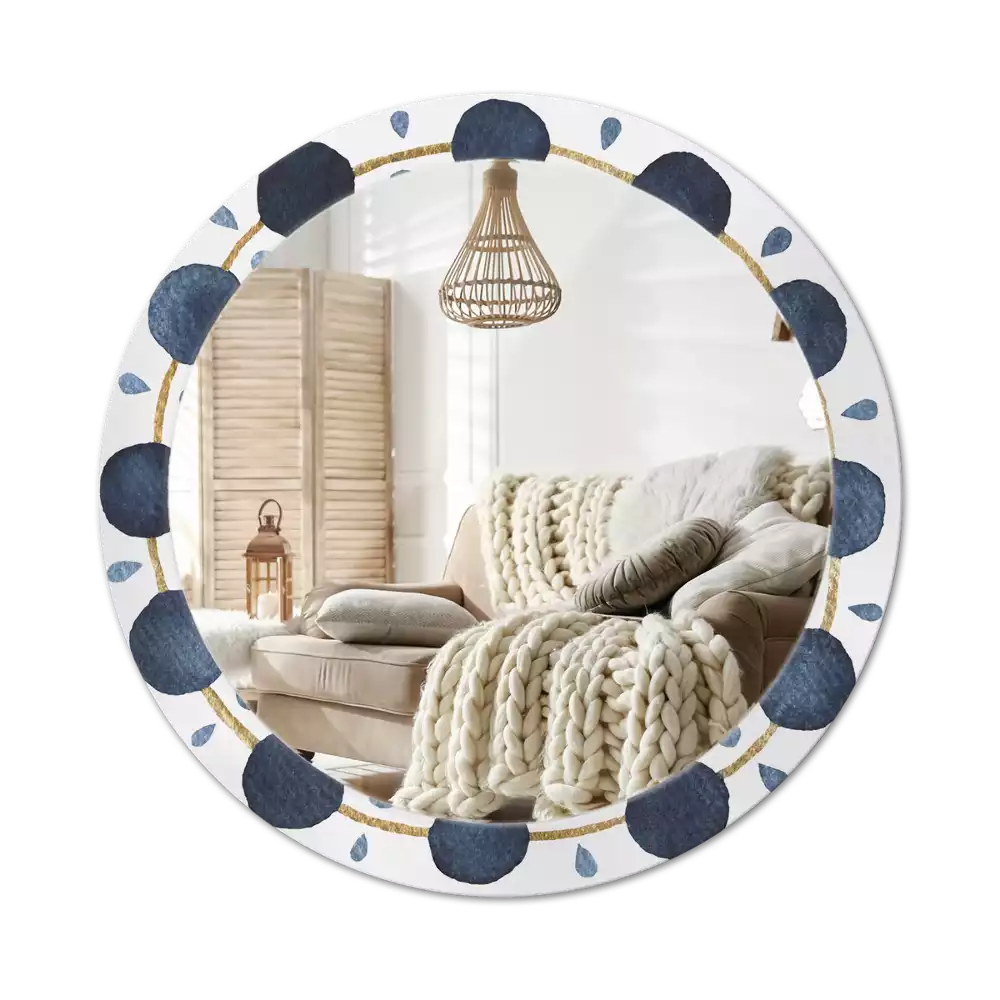 Kerek tükör fali dísz Hold mandala