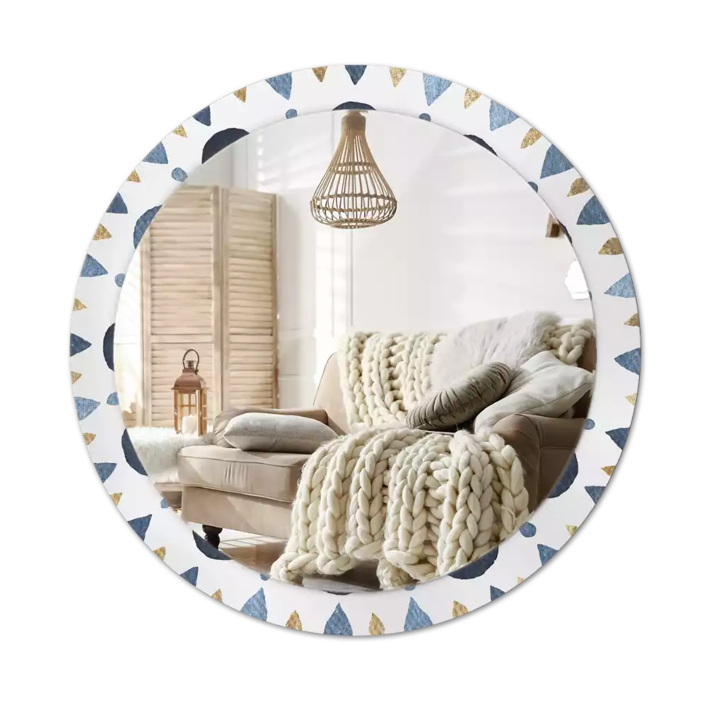 Kerek tükör fali dísz Hold mandala