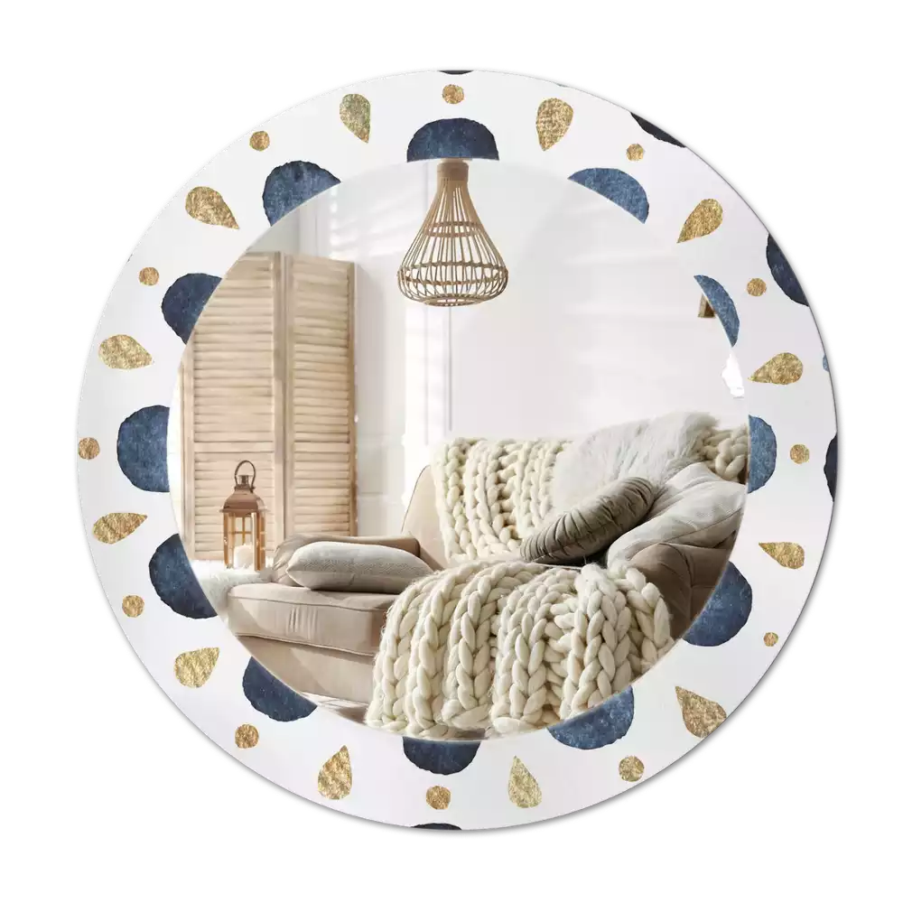 Kerek tükör fali dísz Hold mandala