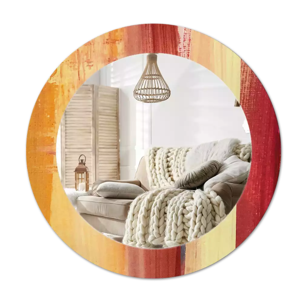 Kerek tükör fali dísz Absztrakt festészet