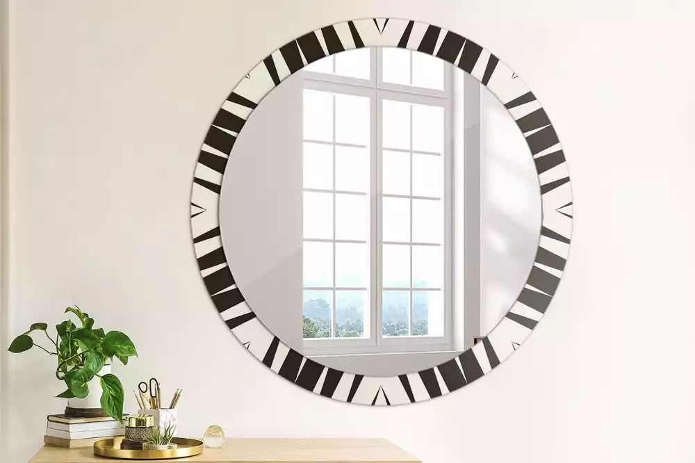 Kerek tükör fali dísz Absztrakt geometria