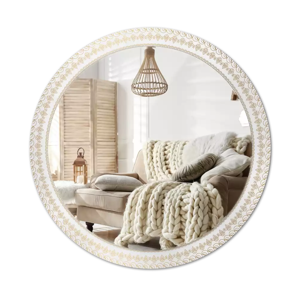 Kerek tükör fali dísz Indiai mandala