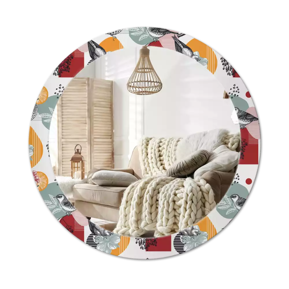 Kerek tükör fali dísz Vintage foltok