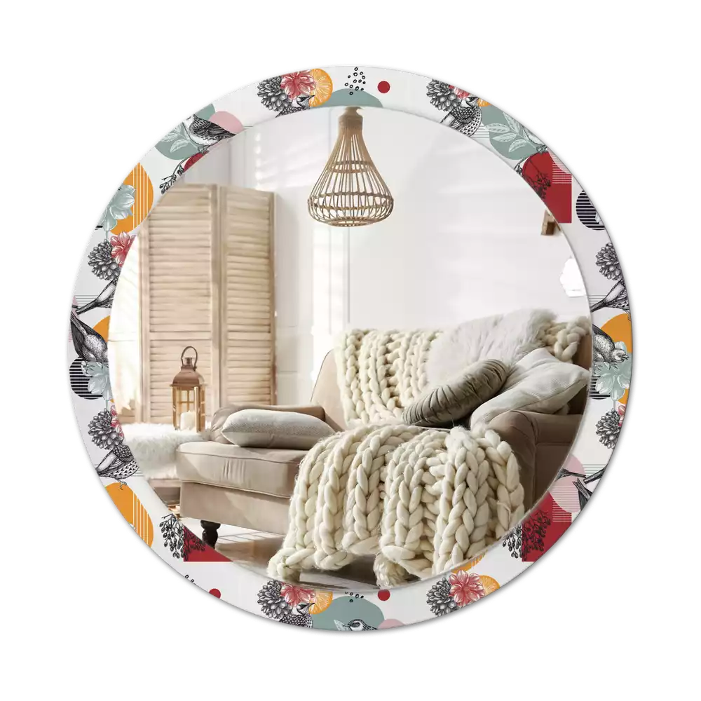 Kerek tükör fali dísz Vintage foltok