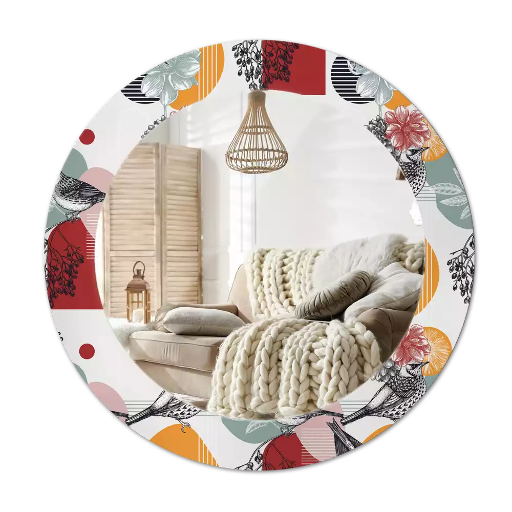 Kerek tükör fali dísz Vintage foltok