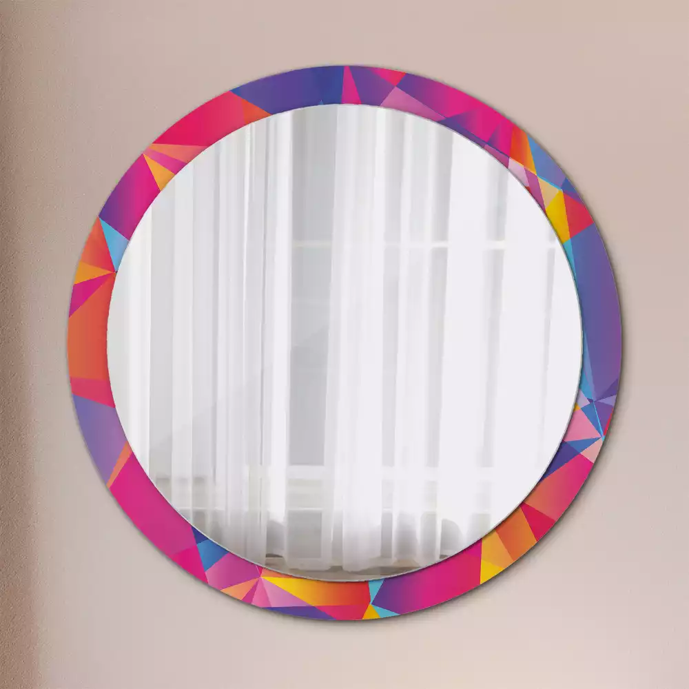 Kerek tükör fali dísz Geometriai összetétel