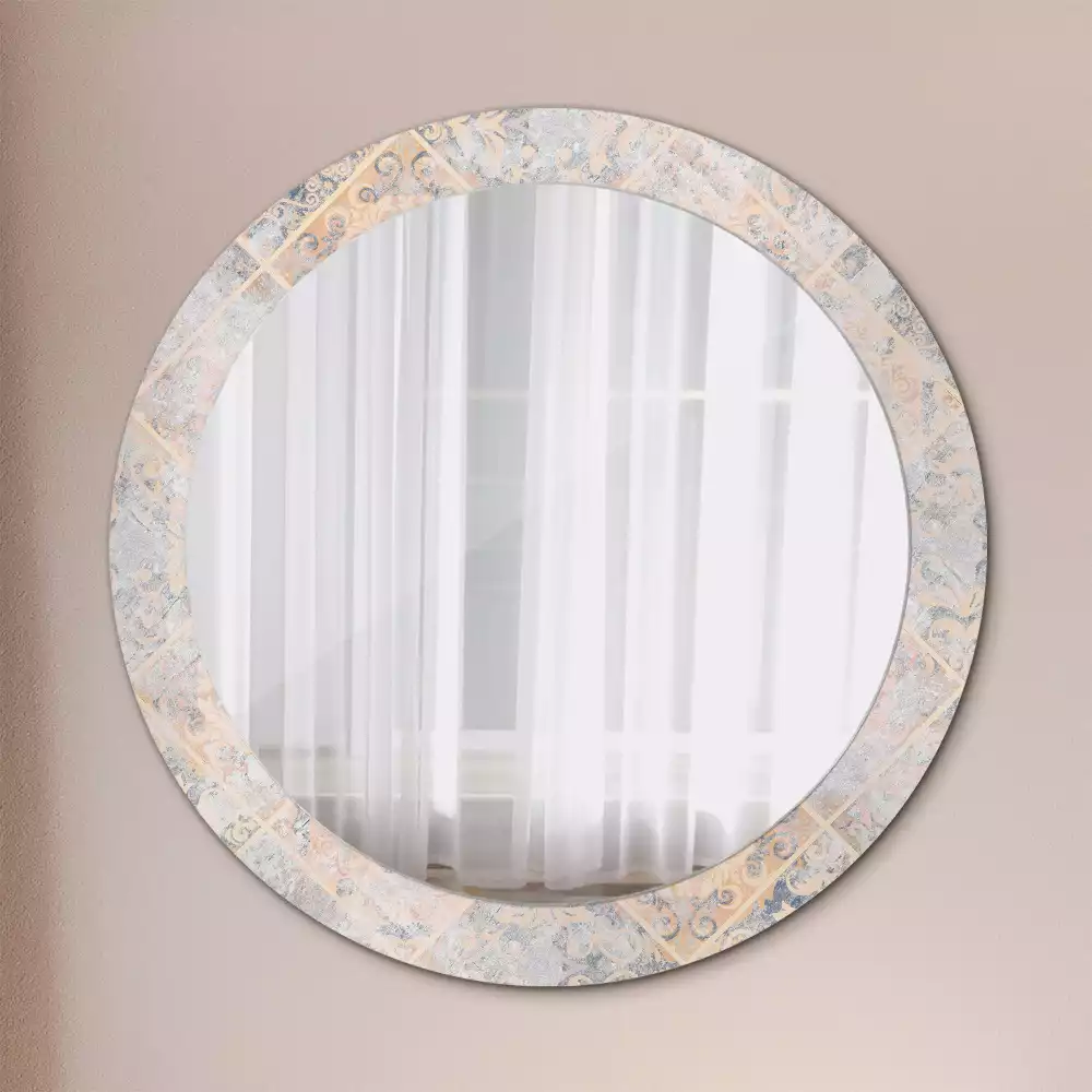 Kerek tükör fali dísz Csiszolt csempe