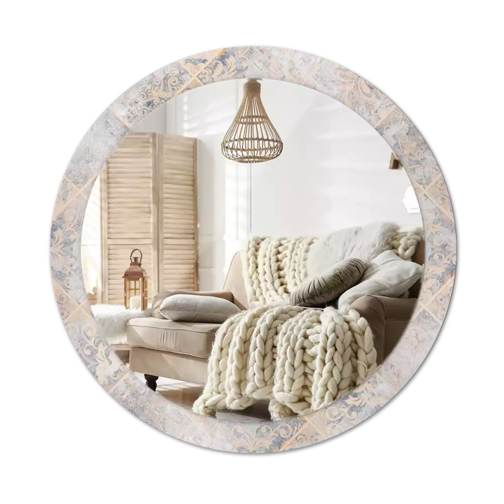 Kerek tükör fali dísz Csiszolt csempe