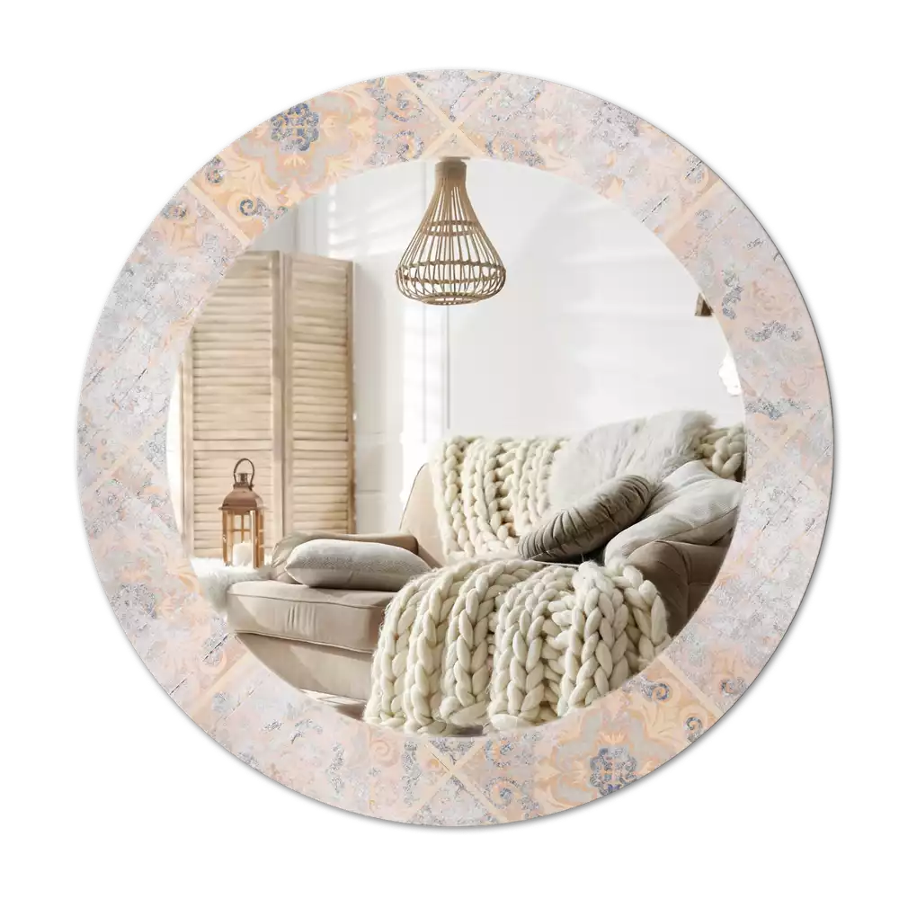 Kerek tükör fali dísz Csiszolt csempe