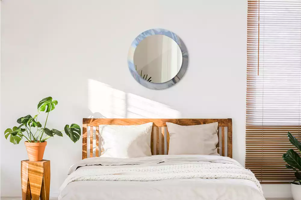 Kerek tükör fali dísz Absztrakt hullámok