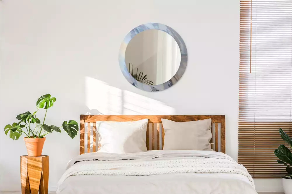 Kerek tükör fali dísz Absztrakt hullámok