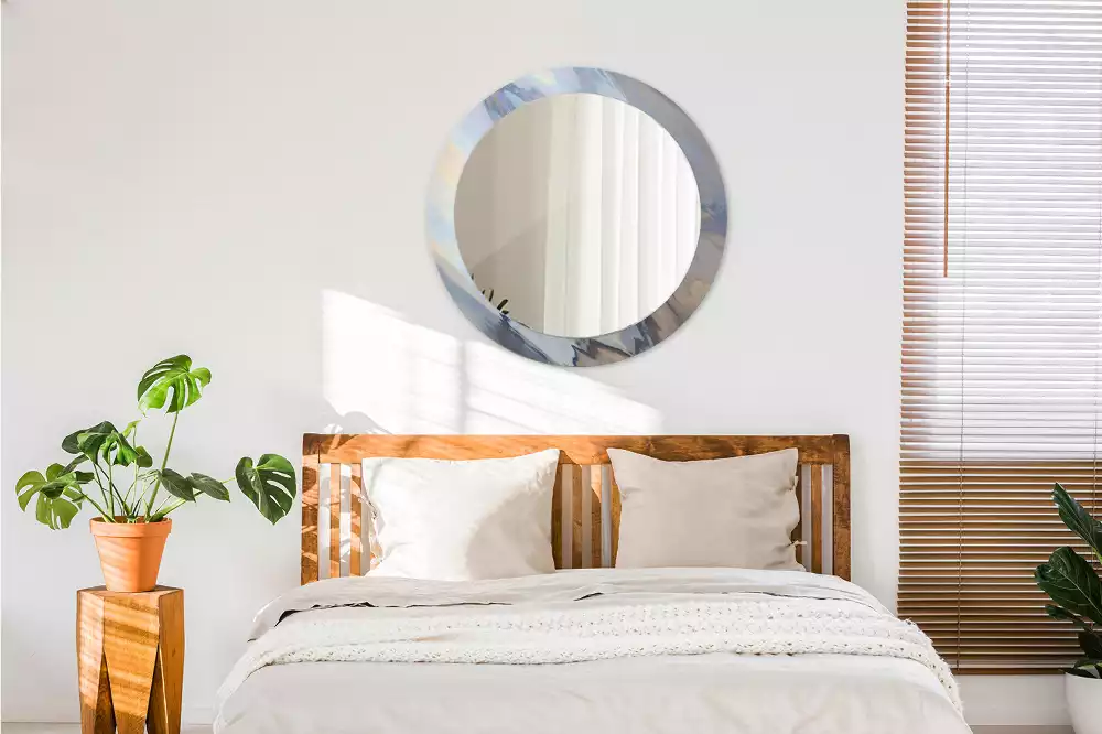 Kerek tükör fali dísz Absztrakt hullámok