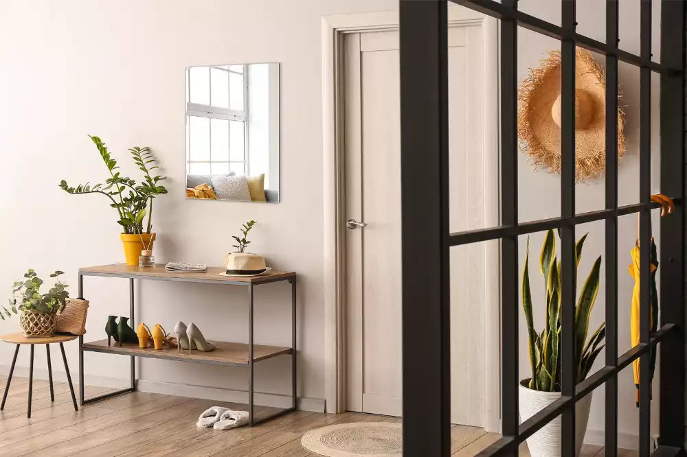 Négyszögletes tükör keret nélküli modern