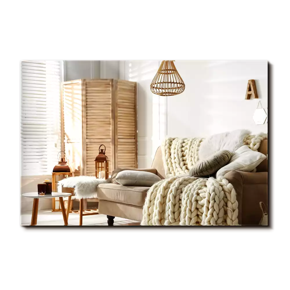 Négyszögletes tükör keret nélküli modern