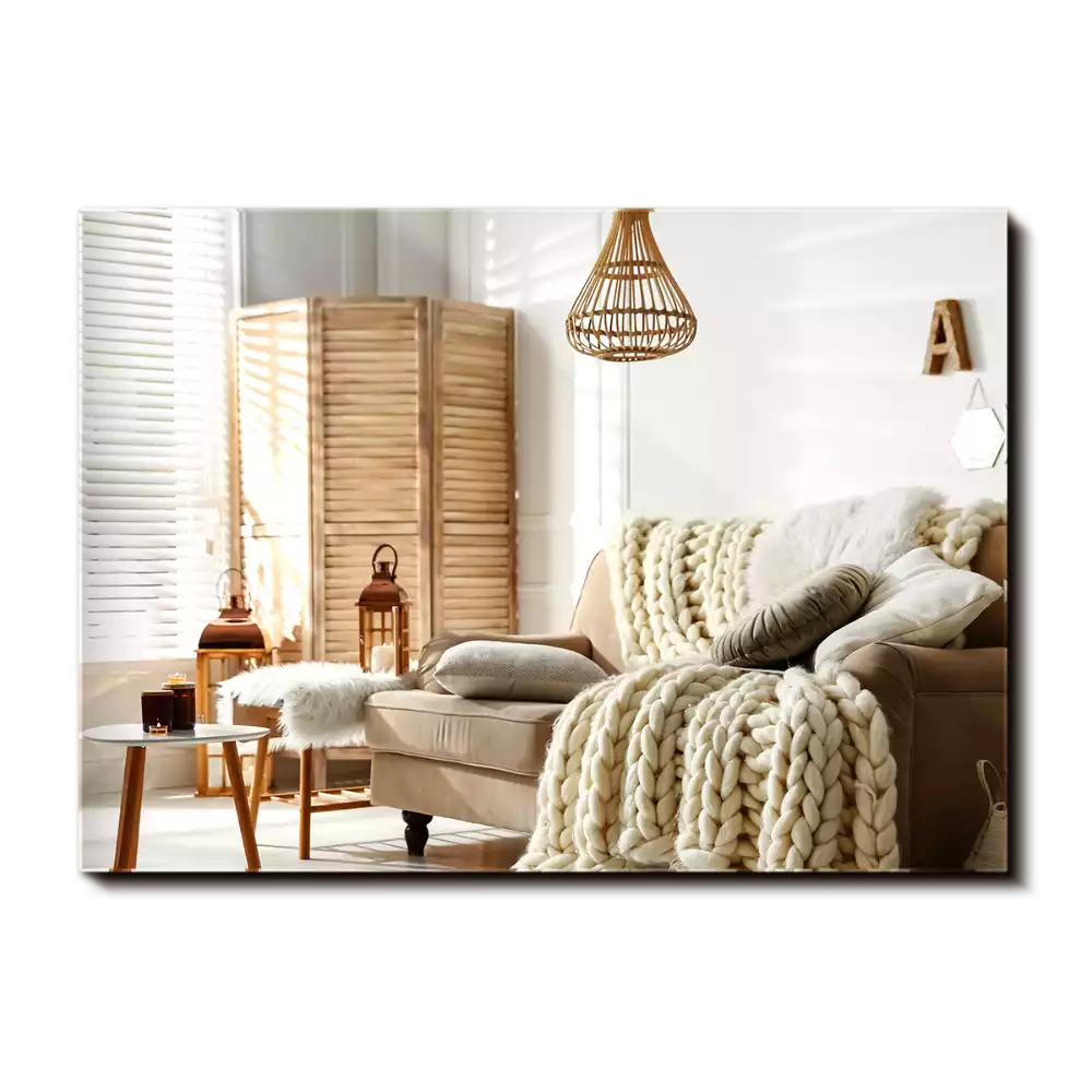 Négyszögletes tükör keret nélküli modern