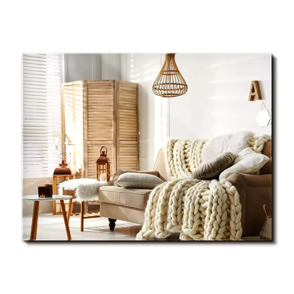 Négyszögletes tükör keret nélküli modern