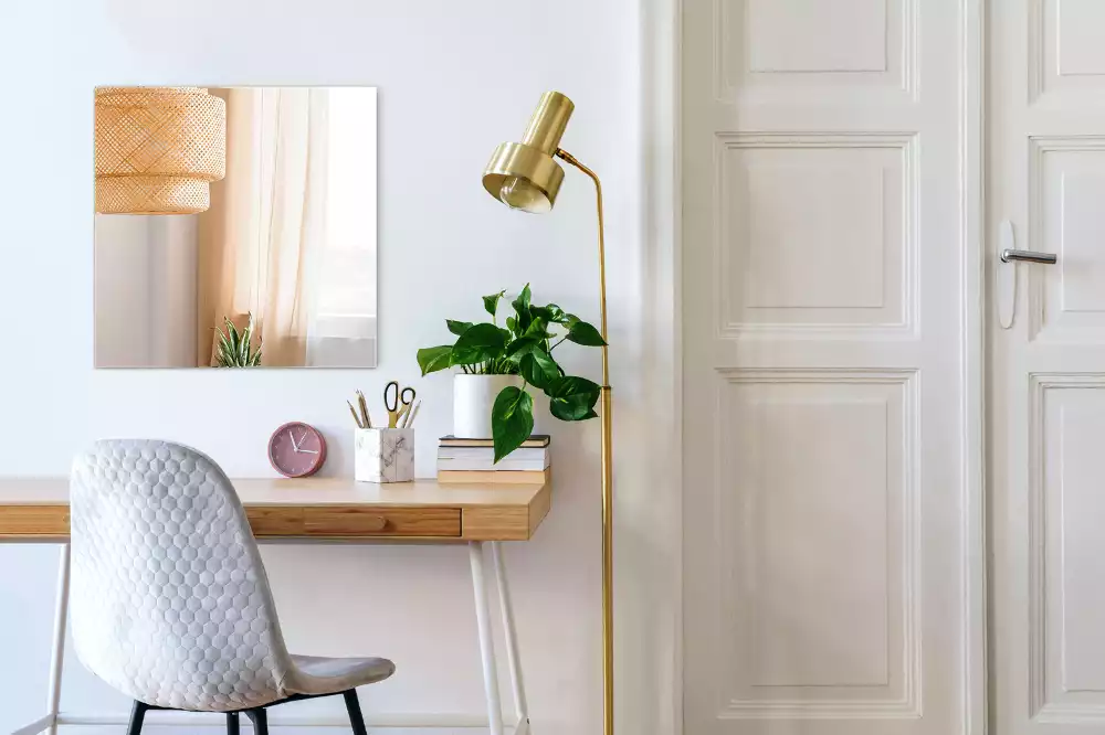 Négyszögletes tükör keret nélküli modern