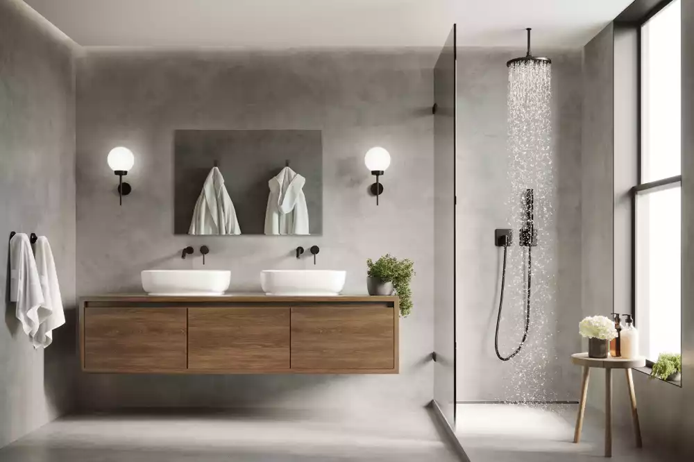 Négyszögletes tükör keret nélküli modern