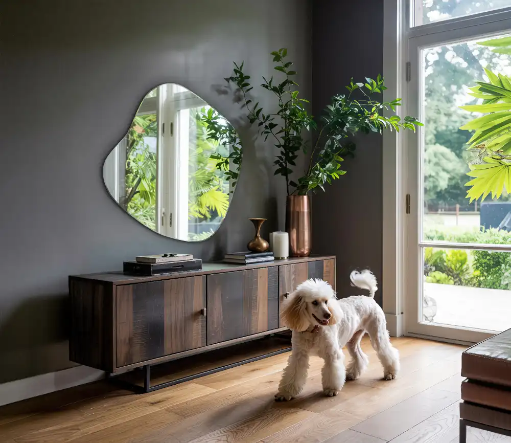 Folt alakú tükör látványos kiegészítő