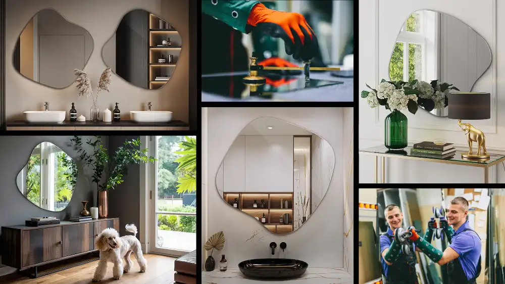 Folt alakú tükör látványos kiegészítő