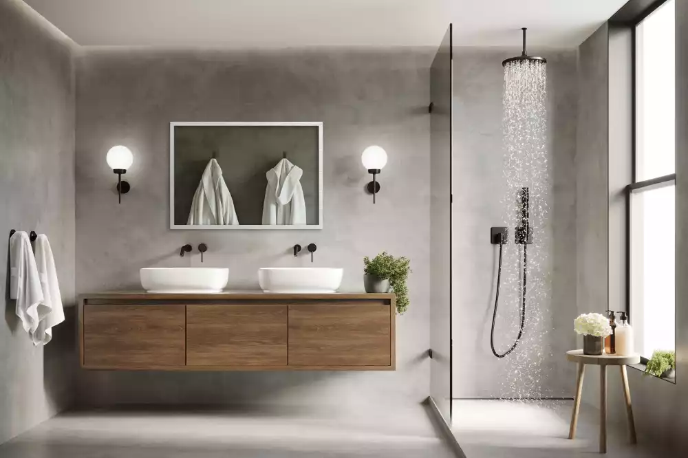 Négyszögletes tükör dekoratív fehér kerettel