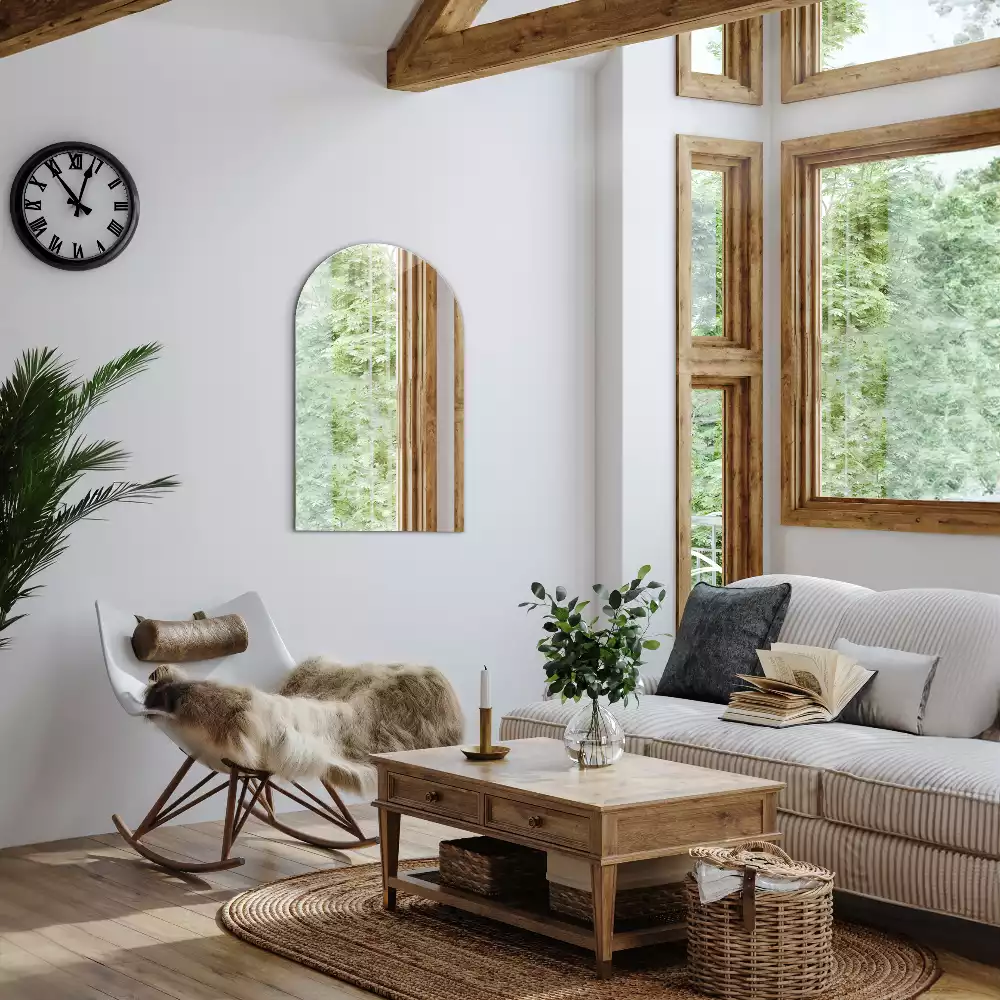 Fél-ovális tükör függő dekoratív