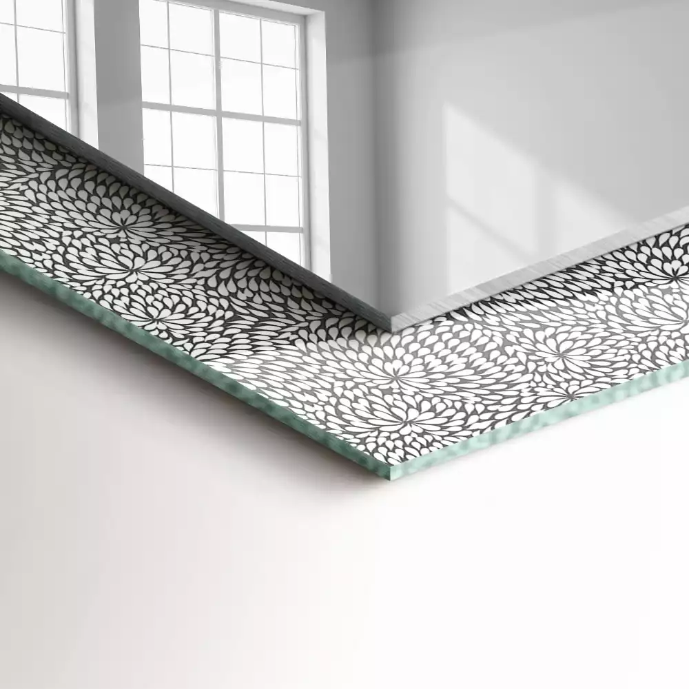 Négyszögletes dísztükör 3D-s minta