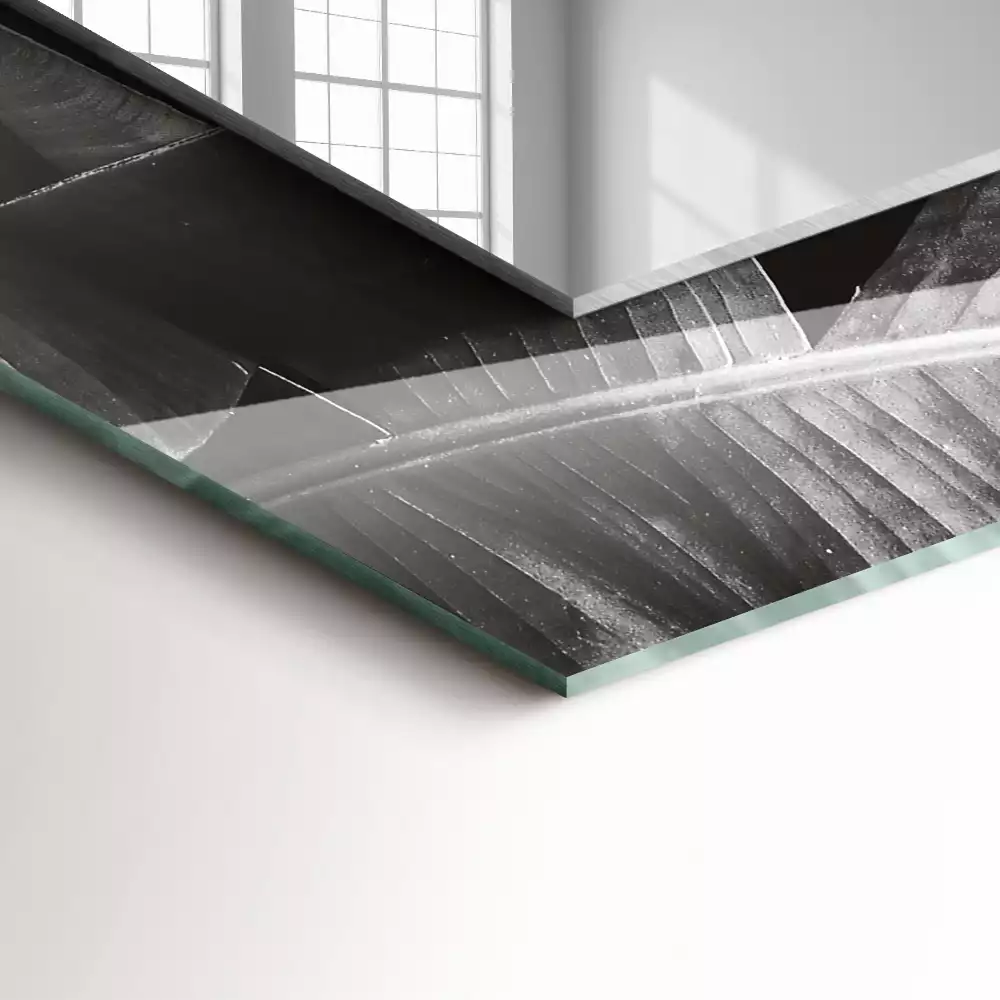 Négyszögletes dísztükör Banán levelek