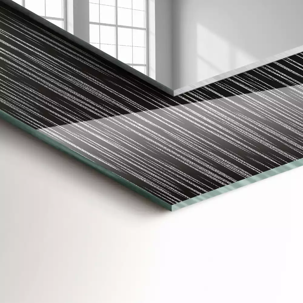 Négyszögletes dísztükör Modern vonalak