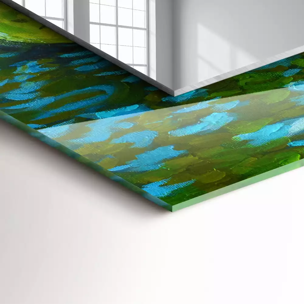 Négyszögletes dísztükör Tavirózsa tó