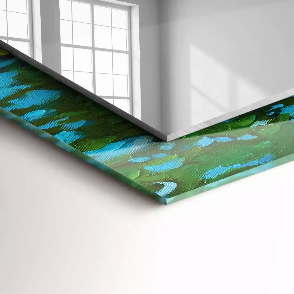 Négyszögletes dísztükör Tavirózsa tó