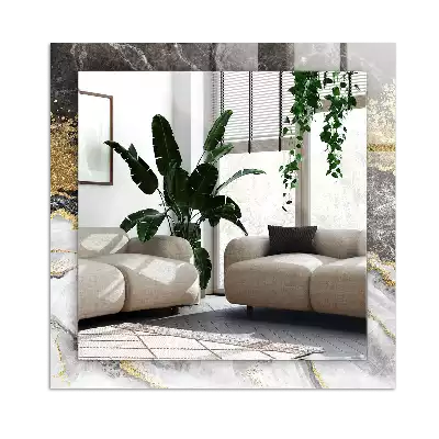 Négyszögletes dísztükör Márvány erek absztrakt