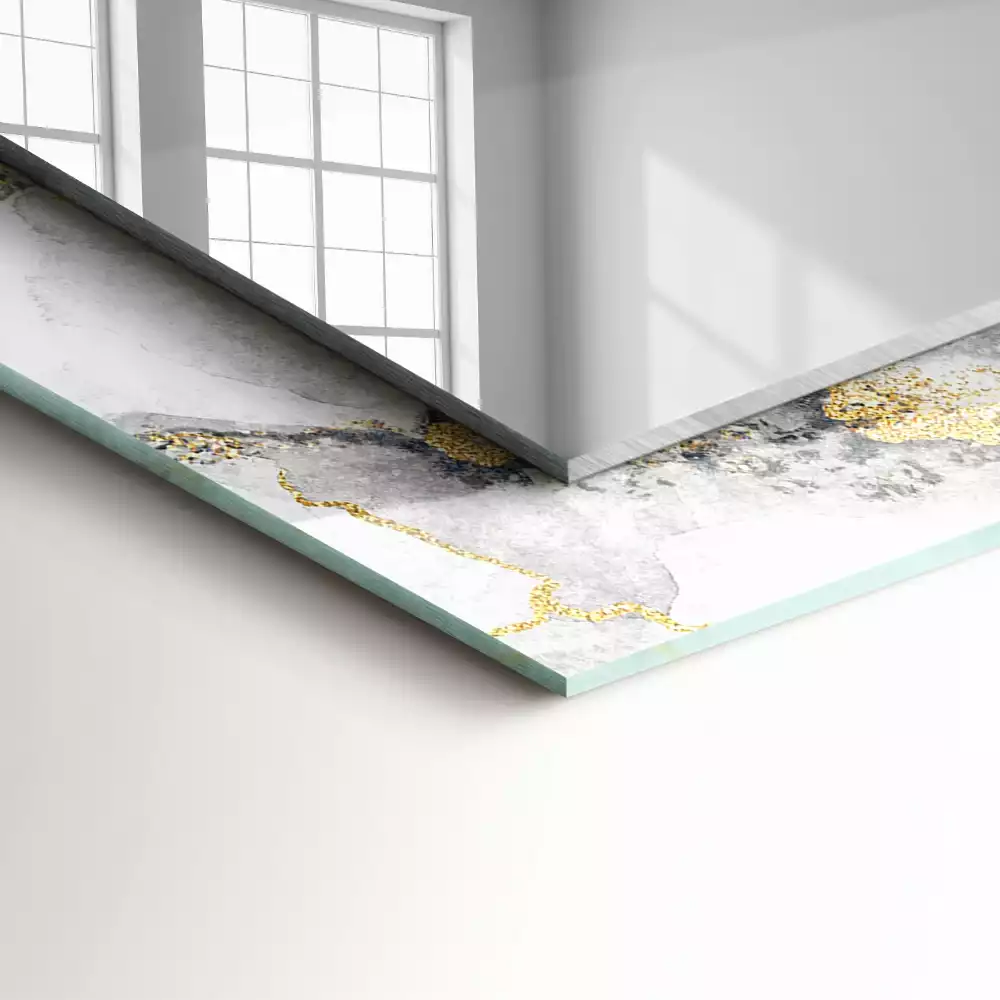 Négyszögletes dísztükör Márvány erek absztrakt