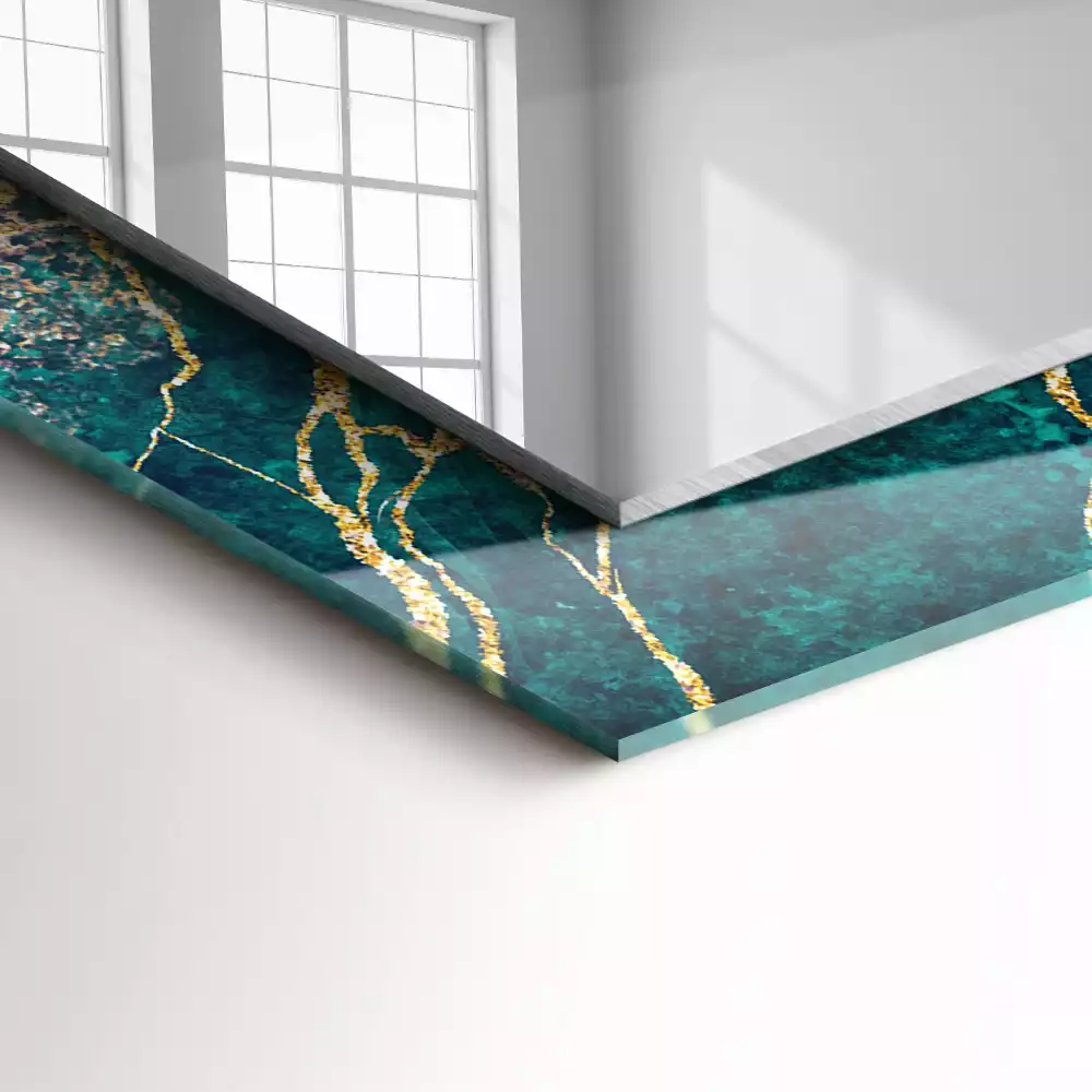 Négyszögletes dísztükör Szerpentin