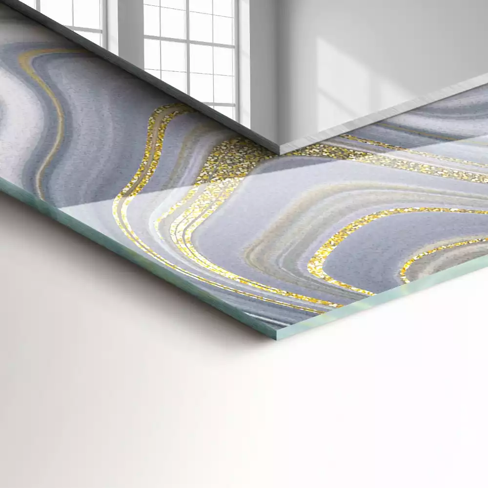 Négyszögletes dísztükör Absztrakt márvány minták