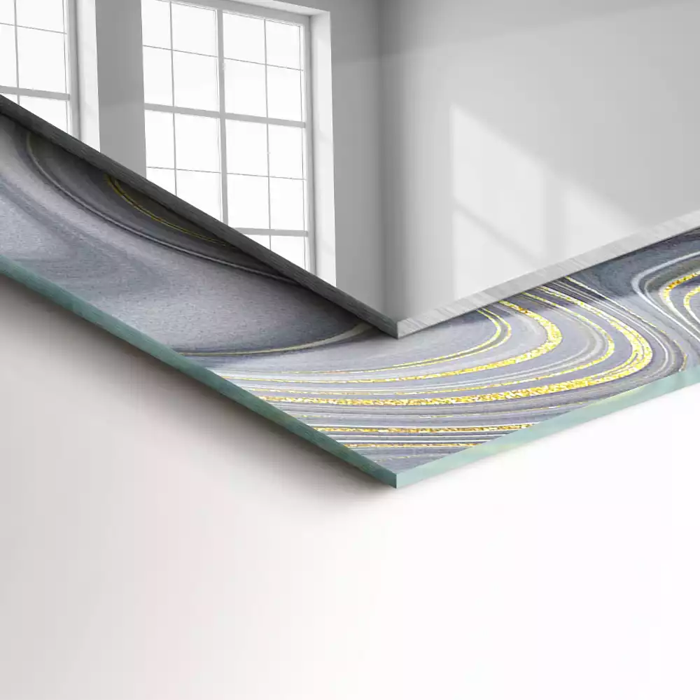 Négyszögletes dísztükör Absztrakt márvány minták