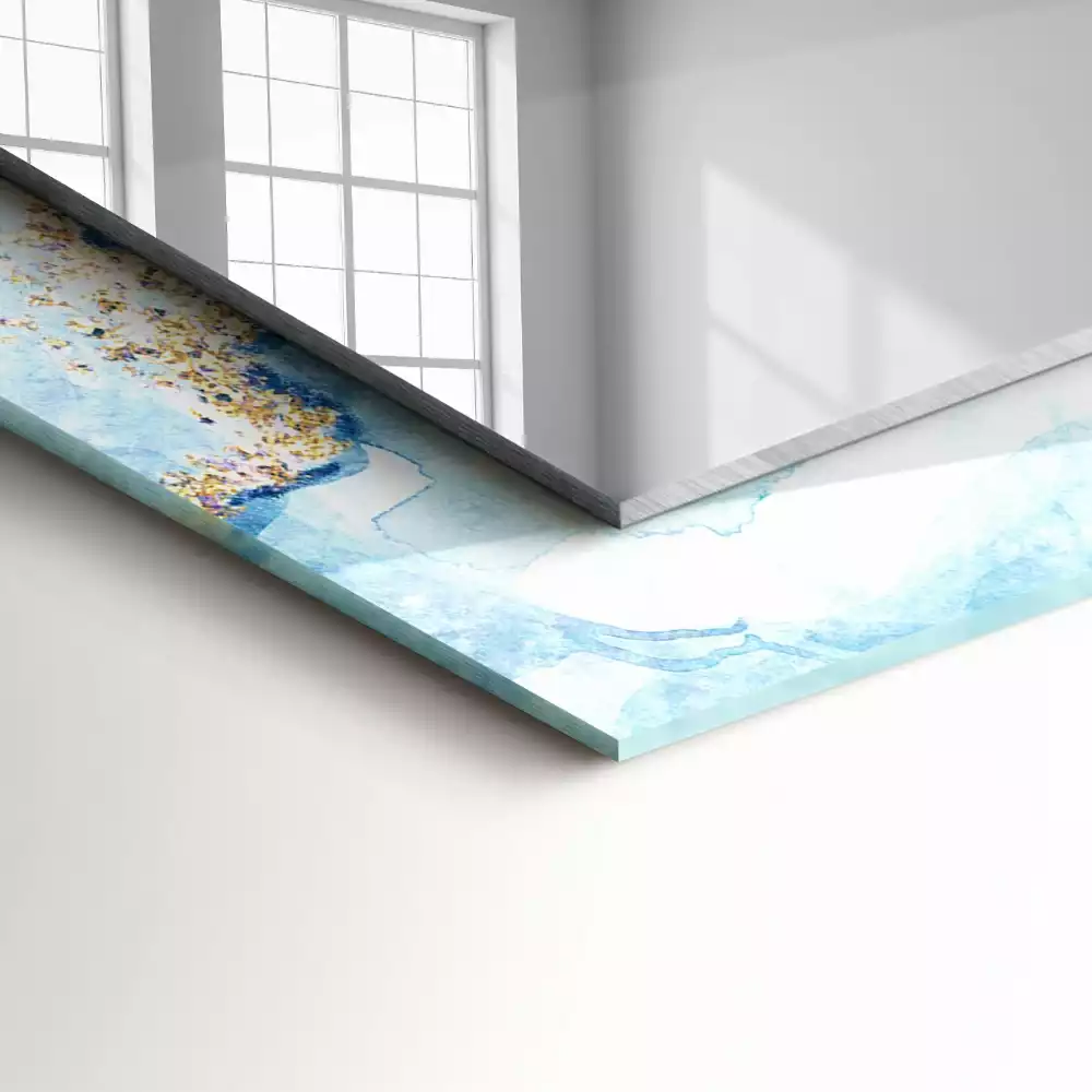 Négyszögletes dísztükör Absztrakt márvány minta