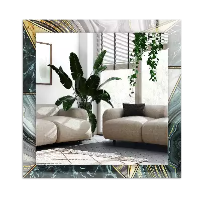 Négyszögletes dísztükör Absztrakt geometriai minták