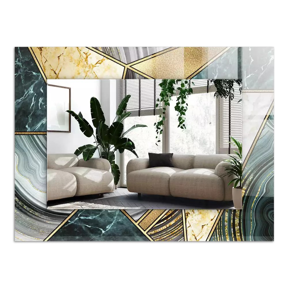 Négyszögletes dísztükör Absztrakt geometriai minták