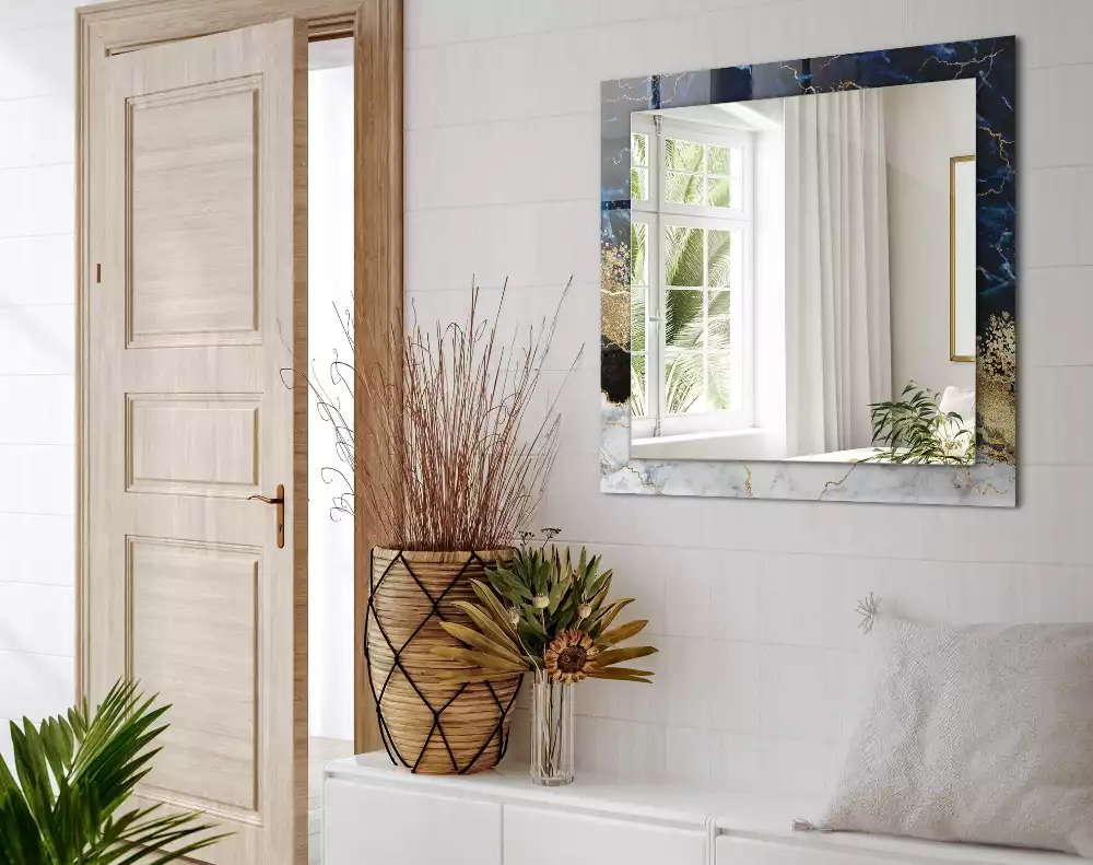 Négyszögletes dísztükör Márvány absztrakció