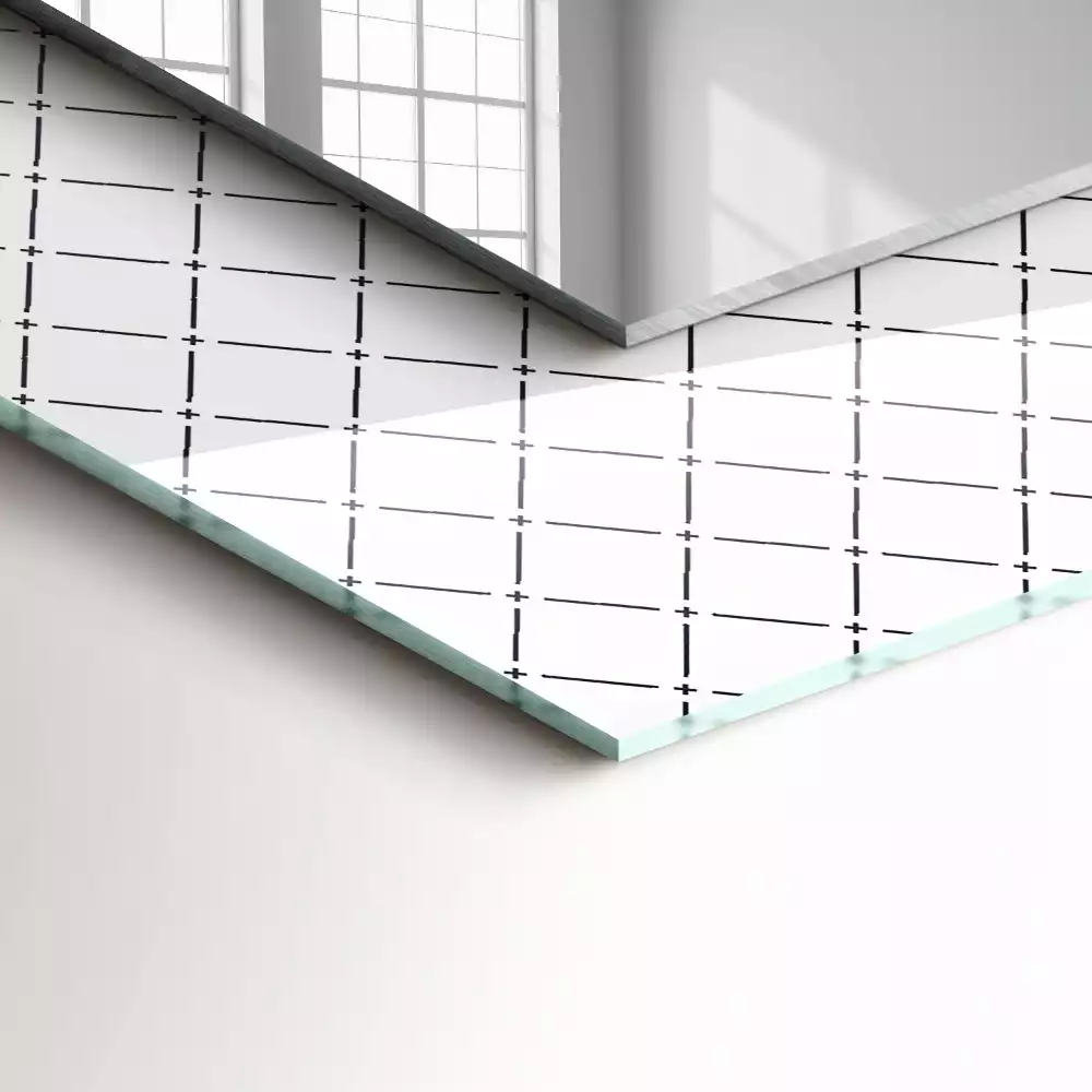 Négyszögletes dísztükör Kockás mintavonalak