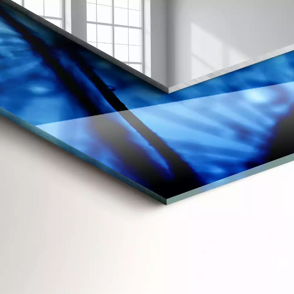 Négyszögletes dísztükör Csepp a pitypangon